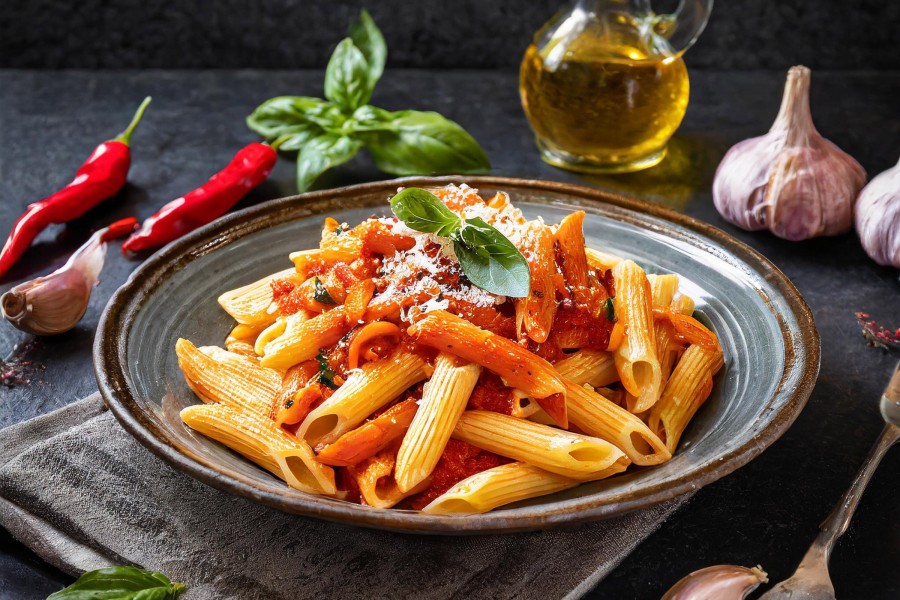 Penne rigate all'arrabbiata